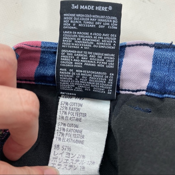 3x1 Anthropologie Dustin Striped Demin Shorts - Picture 9 of 10